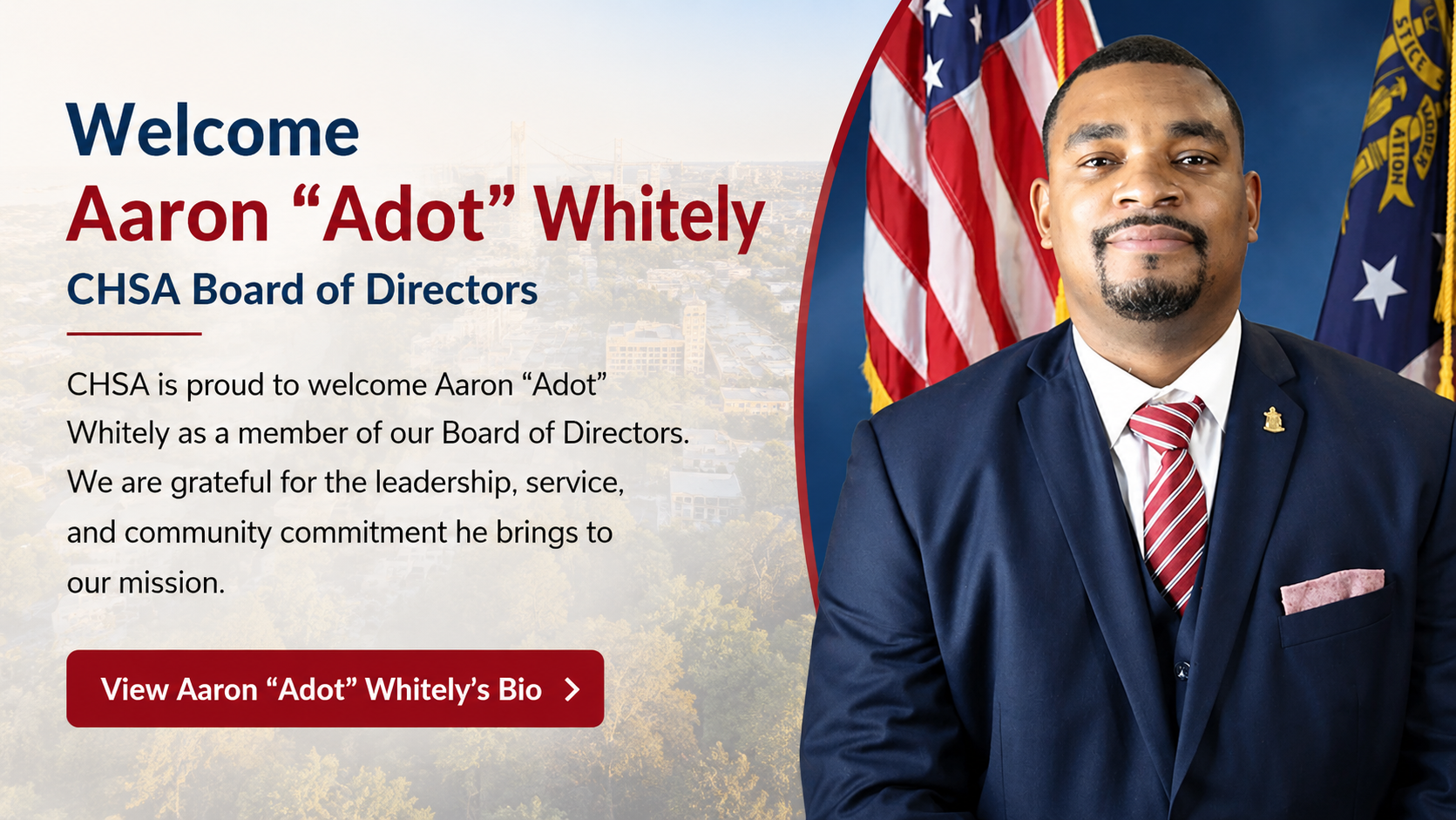 Welcome Aaron Adot Whitely to the CHSA Board of Directors